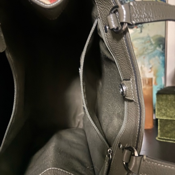 Coach Olive Green Leather Tote - Picture 5 of 9